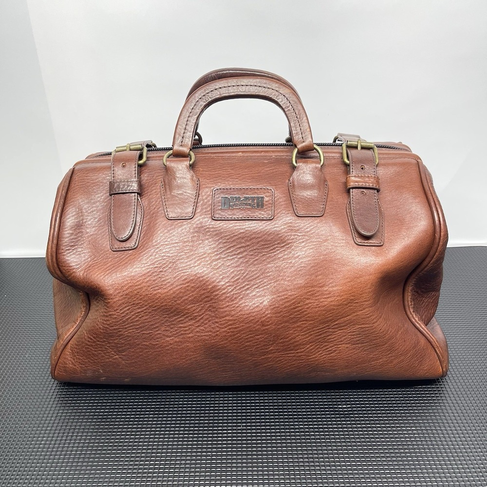 Duluth Trading Co. Lifetime Leather AWOL Bag Doctor Weekender Overnight Duffle
